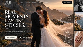 LUMI Photo Co. — Home desktop design concept