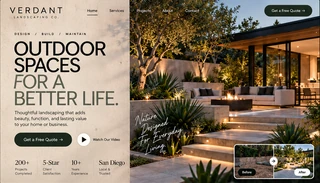 Verdant Landscaping Co. — Home desktop design concept